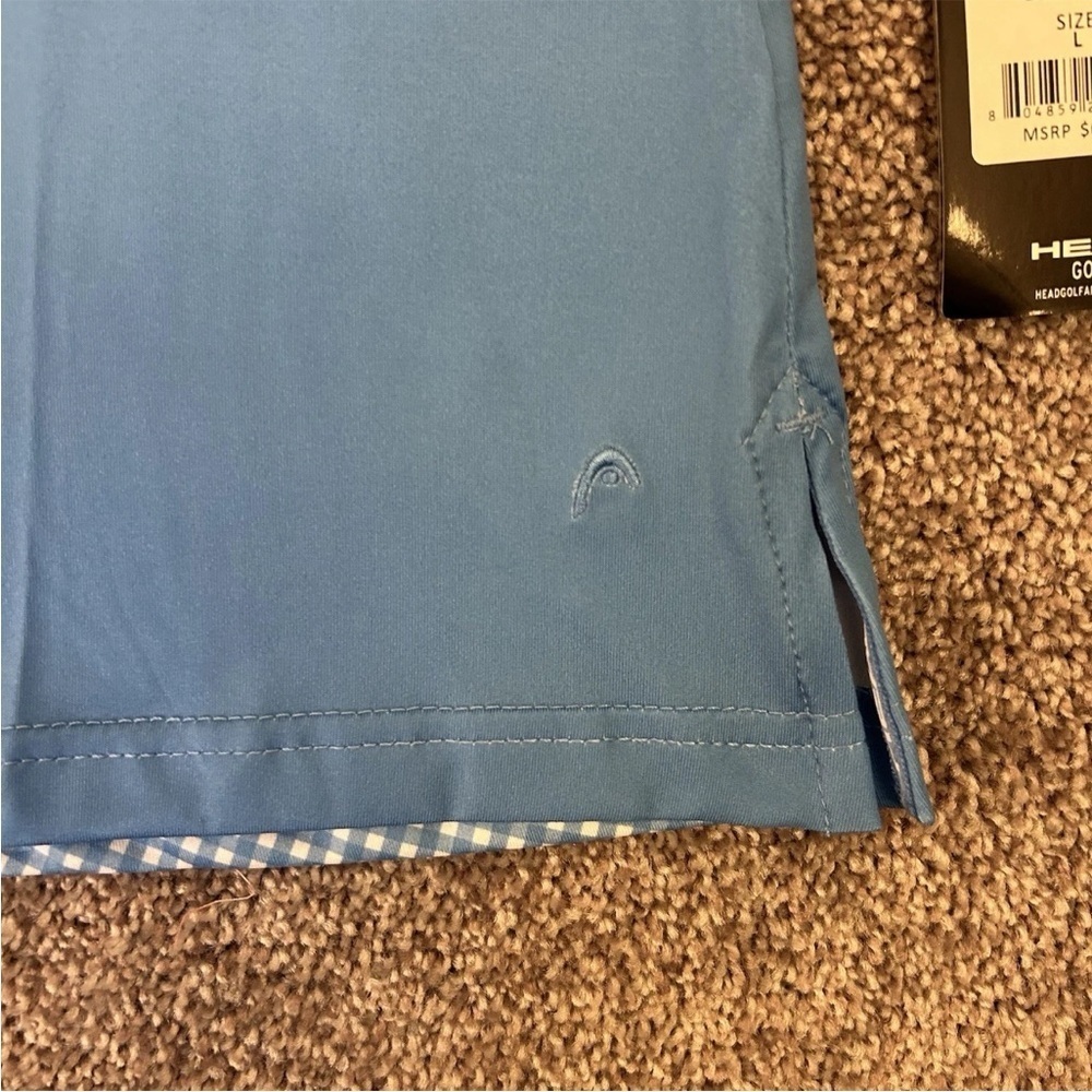 Head Golf Women's Linda Top Blue Short Sleeves V-Neck Size L - Large - NWT $65 - Picture 4 of 13